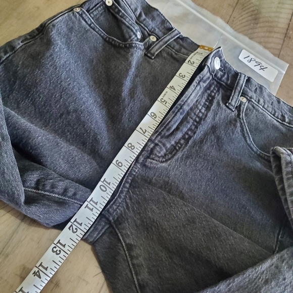 Madewell The Perfect Vintage Straight Jean Size 25 Washed Black High Rise - Picture 10 of 11